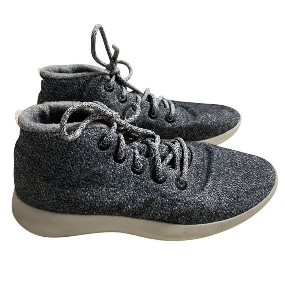 Allbirds Wool Runner-Up High-Top Sneakers Men's Size 12 Gray Merino